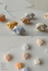Jeg har brettet lucky stars til den store gullmedaljen, og lagde etterhvert en stjernesky av en håndfull av stjernene.