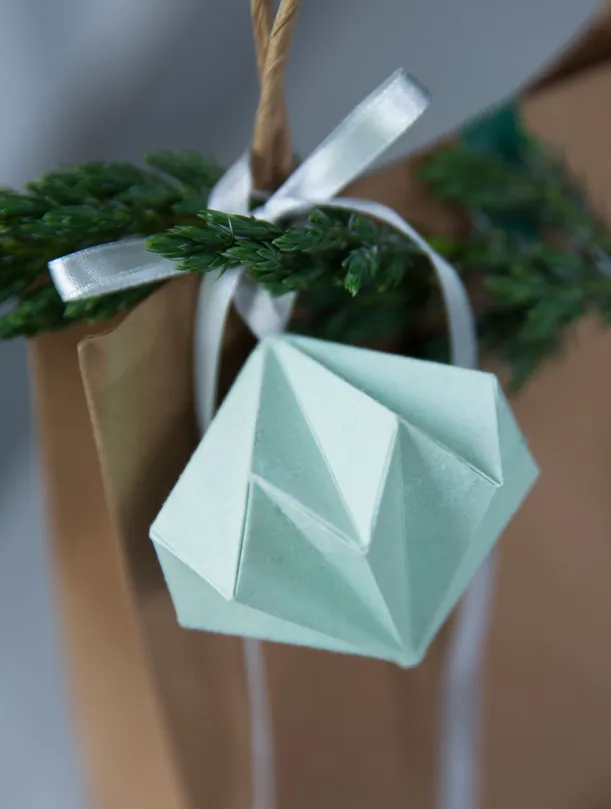 origami diamond gift wrap