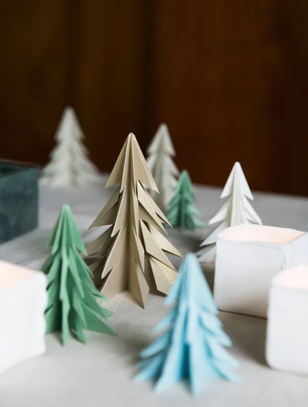 These trees are cute and easy to fold! 