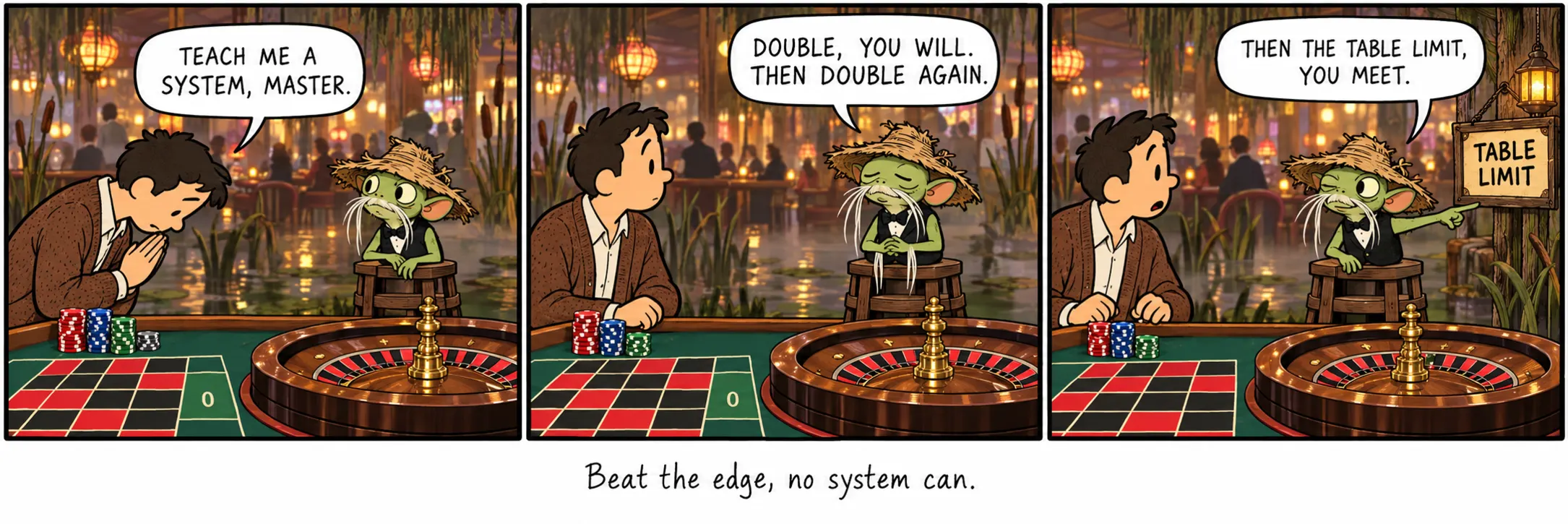 Slå husets fordel, intet system kan.