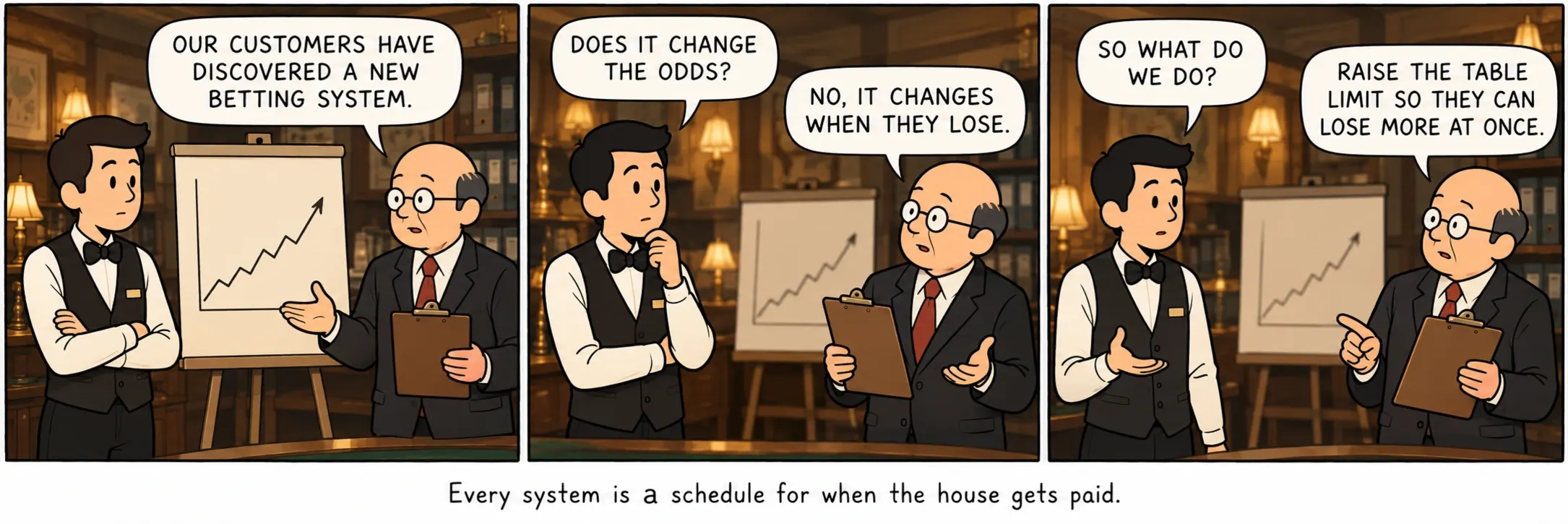 Hvert system er en plan for når huset får betalt.